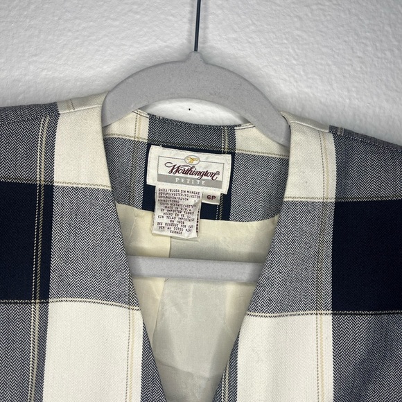 Vintage Worthington Petite Plaid Blazer | Size 6P - Picture 2 of 6